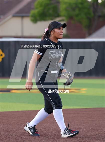 Thumbnail 3 in Trinity @ Plano East (UIL 6A D1 Girls Softball Regional Semi-Final) photogallery.