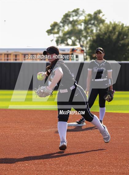 Thumbnail 2 in Trinity @ Plano East (UIL 6A D1 Girls Softball Regional Semi-Final) photogallery.