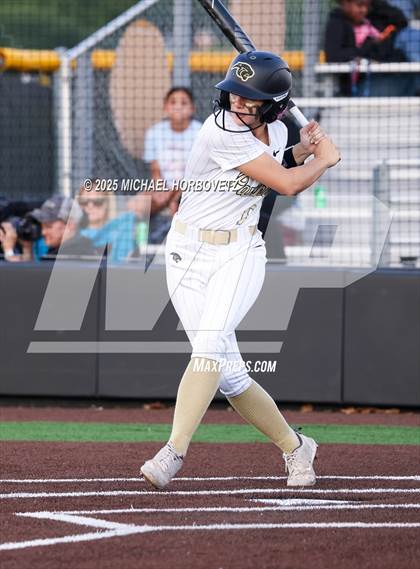 Thumbnail 2 in Trinity @ Plano East (UIL 6A D1 Girls Softball Regional Semi-Final) photogallery.