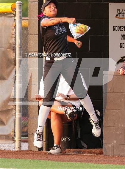 Thumbnail 3 in Trinity @ Plano East (UIL 6A D1 Girls Softball Regional Semi-Final) photogallery.