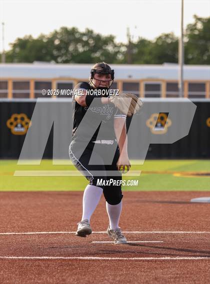 Thumbnail 2 in Trinity @ Plano East (UIL 6A D1 Girls Softball Regional Semi-Final) photogallery.