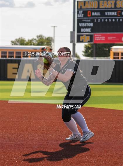 Thumbnail 3 in Trinity @ Plano East (UIL 6A D1 Girls Softball Regional Semi-Final) photogallery.