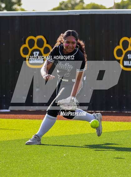 Thumbnail 3 in Trinity @ Plano East (UIL 6A D1 Girls Softball Regional Semi-Final) photogallery.