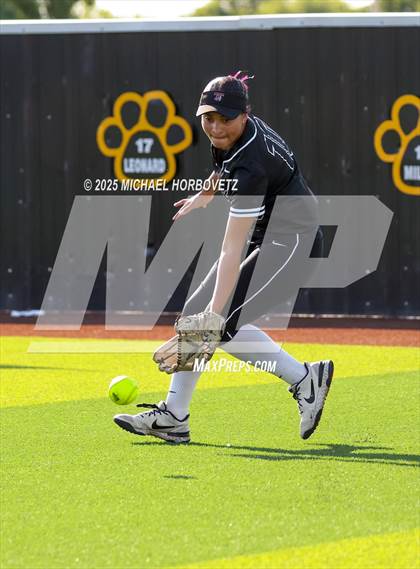 Thumbnail 2 in Trinity @ Plano East (UIL 6A D1 Girls Softball Regional Semi-Final) photogallery.