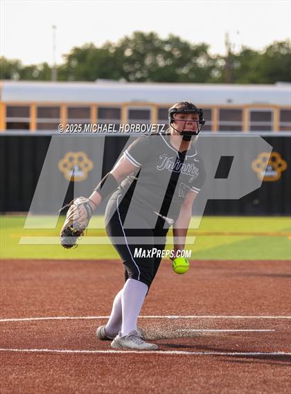 Thumbnail 2 in Trinity @ Plano East (UIL 6A D1 Girls Softball Regional Semi-Final) photogallery.