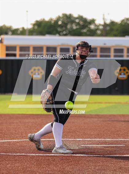 Thumbnail 3 in Trinity @ Plano East (UIL 6A D1 Girls Softball Regional Semi-Final) photogallery.