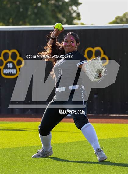 Thumbnail 3 in Trinity @ Plano East (UIL 6A D1 Girls Softball Regional Semi-Final) photogallery.