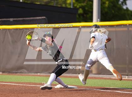Thumbnail 3 in Trinity @ Plano East (UIL 6A D1 Girls Softball Regional Semi-Final) photogallery.