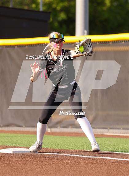 Thumbnail 2 in Trinity @ Plano East (UIL 6A D1 Girls Softball Regional Semi-Final) photogallery.