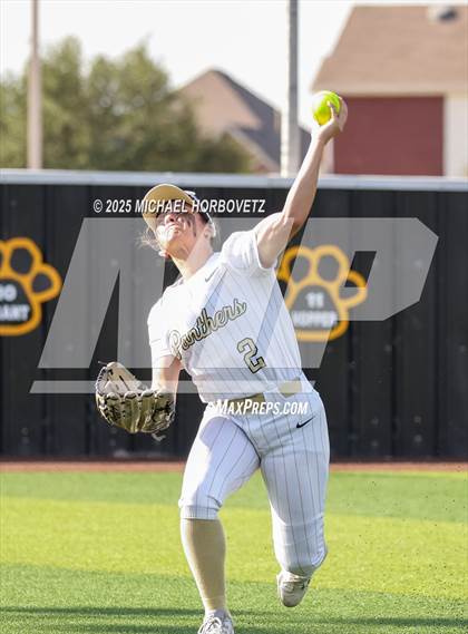 Thumbnail 3 in Trinity @ Plano East (UIL 6A D1 Girls Softball Regional Semi-Final) photogallery.