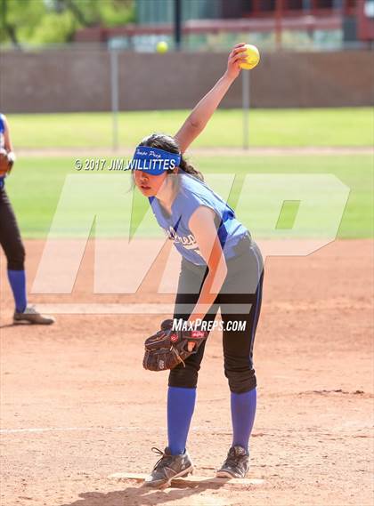 Thumbnail 2 in Tempe Prep vs. Williams (Chandler Prep Softball Classic)  photogallery.