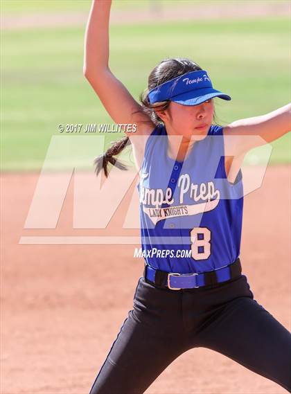 Thumbnail 3 in Tempe Prep vs. Williams (Chandler Prep Softball Classic)  photogallery.