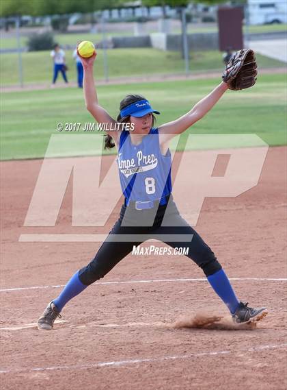 Thumbnail 3 in Tempe Prep vs. Williams (Chandler Prep Softball Classic)  photogallery.