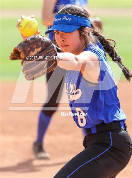 Thumbnail 1 in Tempe Prep vs. Williams (Chandler Prep Softball Classic)  photogallery.