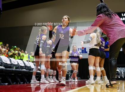 Thumbnail 2 in Blum vs. Harrold (UIL 1A Volleyball Final) photogallery.