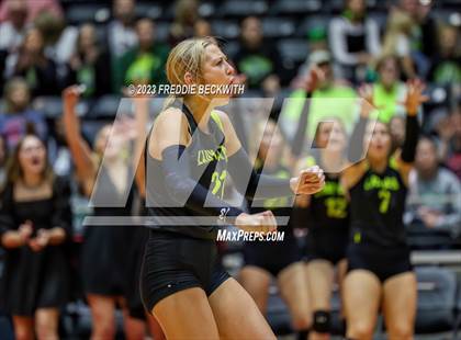 Thumbnail 3 in Blum vs. Harrold (UIL 1A Volleyball Final) photogallery.