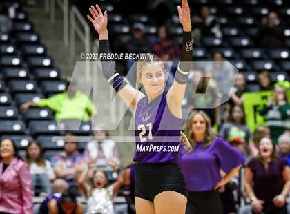 Thumbnail 2 in Blum vs. Harrold (UIL 1A Volleyball Final) photogallery.