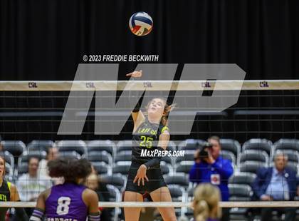Thumbnail 1 in Blum vs. Harrold (UIL 1A Volleyball Final) photogallery.