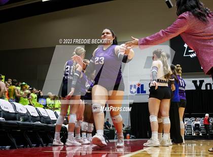Thumbnail 3 in Blum vs. Harrold (UIL 1A Volleyball Final) photogallery.