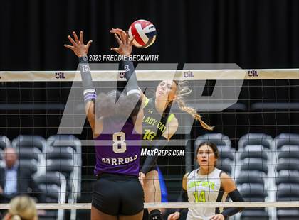 Thumbnail 2 in Blum vs. Harrold (UIL 1A Volleyball Final) photogallery.
