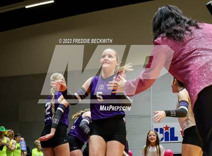 Thumbnail 1 in Blum vs. Harrold (UIL 1A Volleyball Final) photogallery.