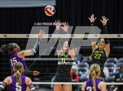 Thumbnail 1 in Blum vs. Harrold (UIL 1A Volleyball Final) photogallery.