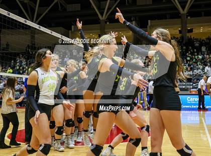Thumbnail 3 in Blum vs. Harrold (UIL 1A Volleyball Final) photogallery.