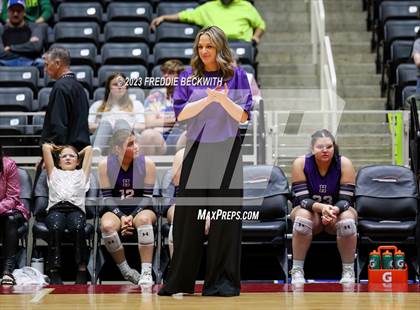 Thumbnail 3 in Blum vs. Harrold (UIL 1A Volleyball Final) photogallery.