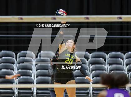 Thumbnail 3 in Blum vs. Harrold (UIL 1A Volleyball Final) photogallery.