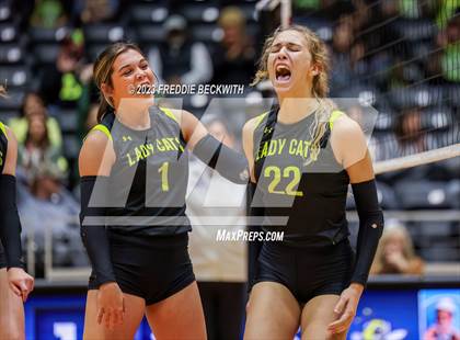 Thumbnail 2 in Blum vs. Harrold (UIL 1A Volleyball Final) photogallery.