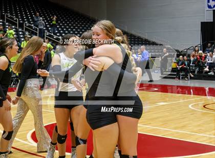 Thumbnail 2 in Blum vs. Harrold (UIL 1A Volleyball Final) photogallery.