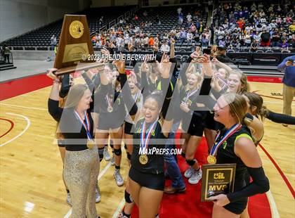 Thumbnail 3 in Blum vs. Harrold (UIL 1A Volleyball Final) photogallery.