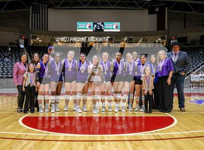 Thumbnail 2 in Blum vs. Harrold (UIL 1A Volleyball Final) photogallery.
