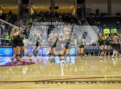 Thumbnail 3 in Blum vs. Harrold (UIL 1A Volleyball Final) photogallery.