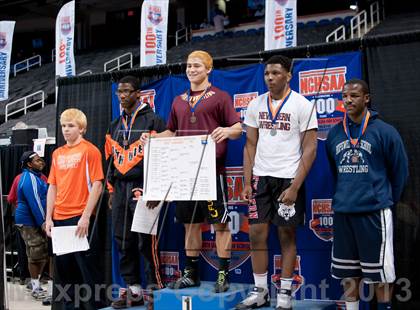 Thumbnail 2 in NCHSAA State 4A Boys Wrestling Championships (Finals) photogallery.