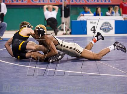 Thumbnail 2 in NCHSAA State 4A Boys Wrestling Championships (Finals) photogallery.