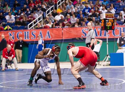 Thumbnail 2 in NCHSAA State 4A Boys Wrestling Championships (Finals) photogallery.