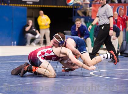 Thumbnail 2 in NCHSAA State 4A Boys Wrestling Championships (Finals) photogallery.