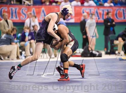 Thumbnail 2 in NCHSAA State 4A Boys Wrestling Championships (Finals) photogallery.