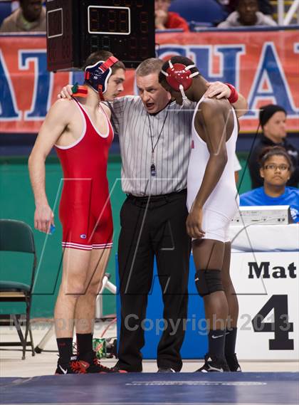 Thumbnail 2 in NCHSAA State 4A Boys Wrestling Championships (Finals) photogallery.