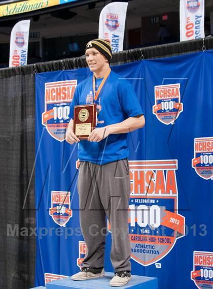 Thumbnail 2 in NCHSAA State 4A Boys Wrestling Championships (Finals) photogallery.