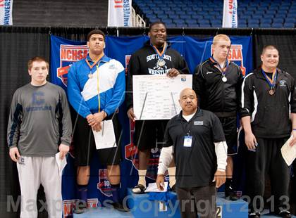 Thumbnail 2 in NCHSAA State 4A Boys Wrestling Championships (Finals) photogallery.