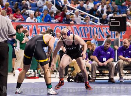 Thumbnail 2 in NCHSAA State 4A Boys Wrestling Championships (Finals) photogallery.