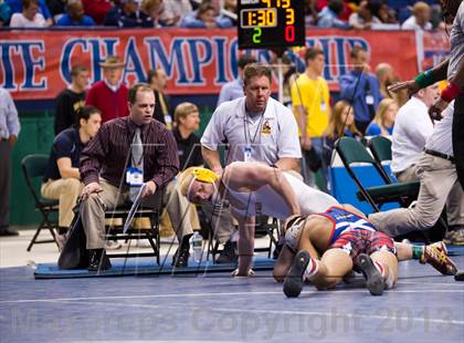Thumbnail 2 in NCHSAA State 4A Boys Wrestling Championships (Finals) photogallery.