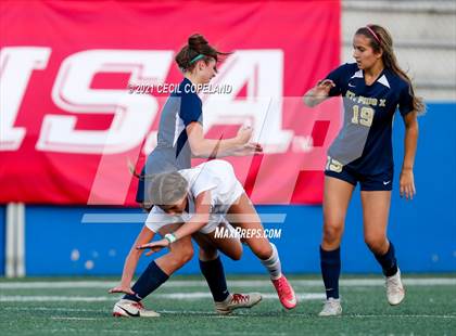 Thumbnail 2 in St. Pius X Catholic vs. Blessed Trinity (GHSA 5A Championship) photogallery.