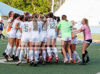 Thumbnail 2 in St. Pius X Catholic vs. Blessed Trinity (GHSA 5A Championship) photogallery.