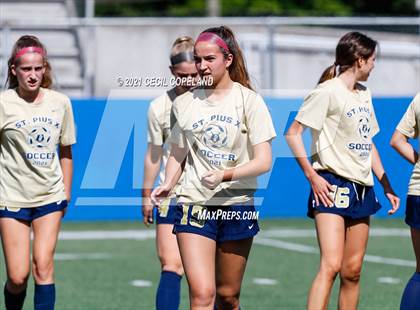 Thumbnail 3 in St. Pius X Catholic vs. Blessed Trinity (GHSA 5A Championship) photogallery.