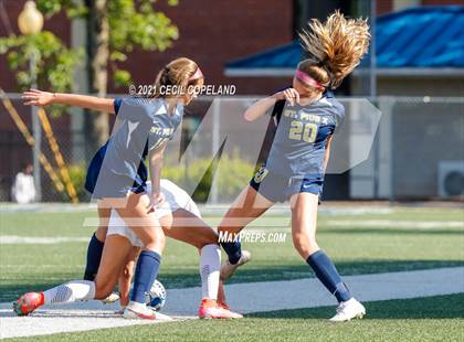 Thumbnail 3 in St. Pius X Catholic vs. Blessed Trinity (GHSA 5A Championship) photogallery.