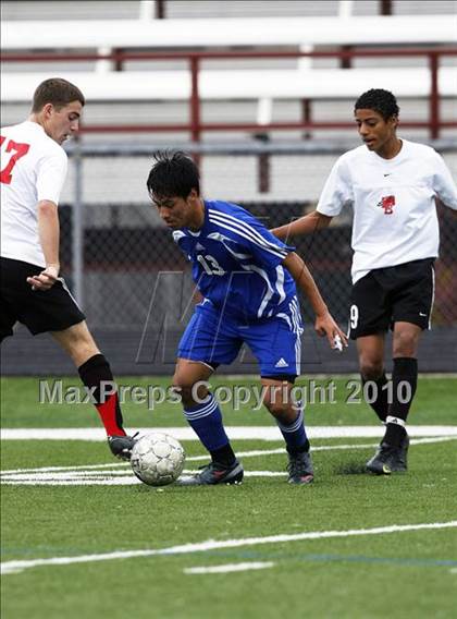 Thumbnail 3 in Mansfield Legacy vs. LakeView (Martin Invitational Soccer Tournament) photogallery.