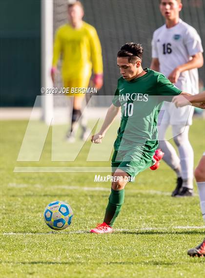 Thumbnail 2 in Santiago @ Garces Memorial (CIF SoCal Regional D3 Final) photogallery.
